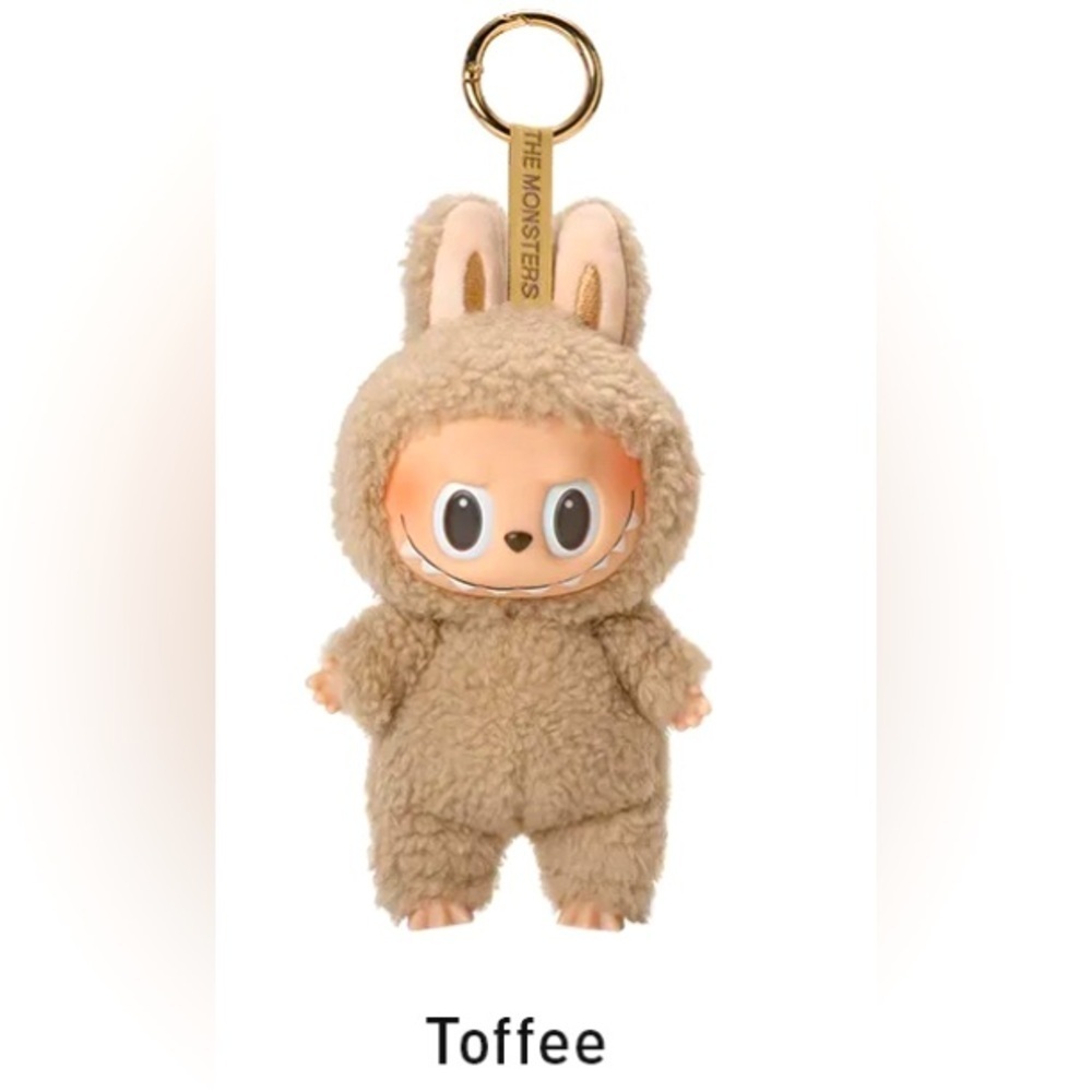 Pop Mart LABUBU Exciting Macaron TOFFEE Vinyl Plush Pendant In Pouch Authentic - Picture 1 of 10